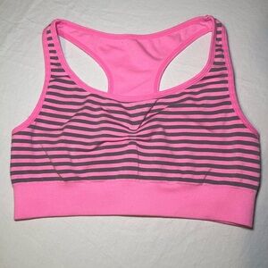 Aerie American Eagle Light Support Seamless Striped Sports Bra Size Medium NWOT